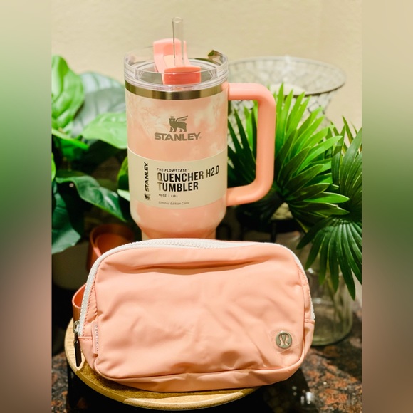 NWT Stanley 40oz Quencher Peach Pink Tie Dye New H2.0 Tumbler Cup - Picture 16 of 16